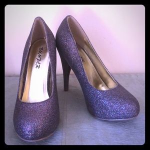 NWOT Bumper Glitter Platform Heels